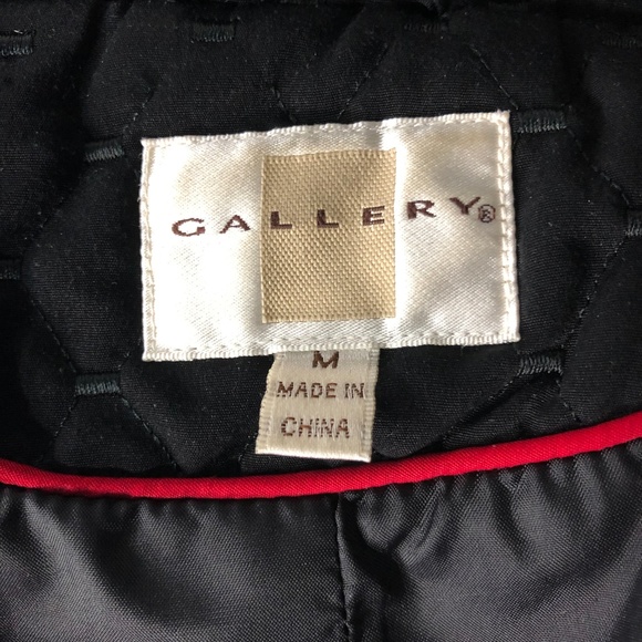 ✔️Gallery Black Quilted Coat Size M - Picture 6 of 7